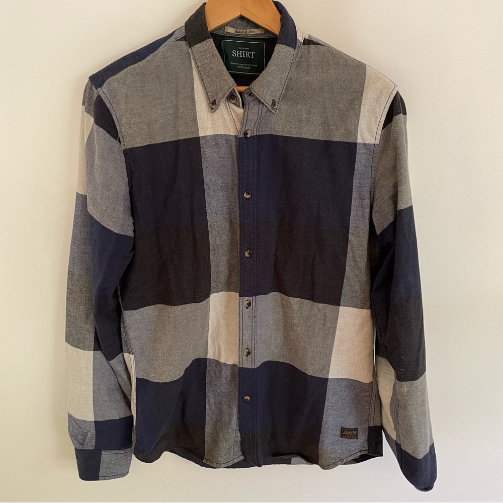 Scotch & Soda Men’s Large Button up, blue